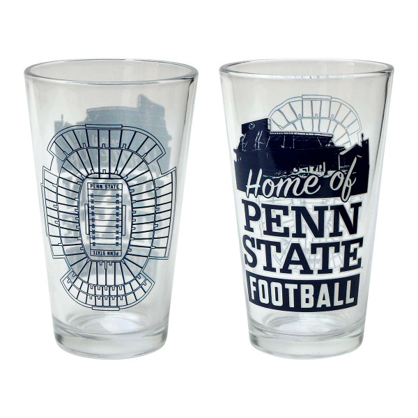 pint glass Home of Penn State Football one side - seating diagram other side